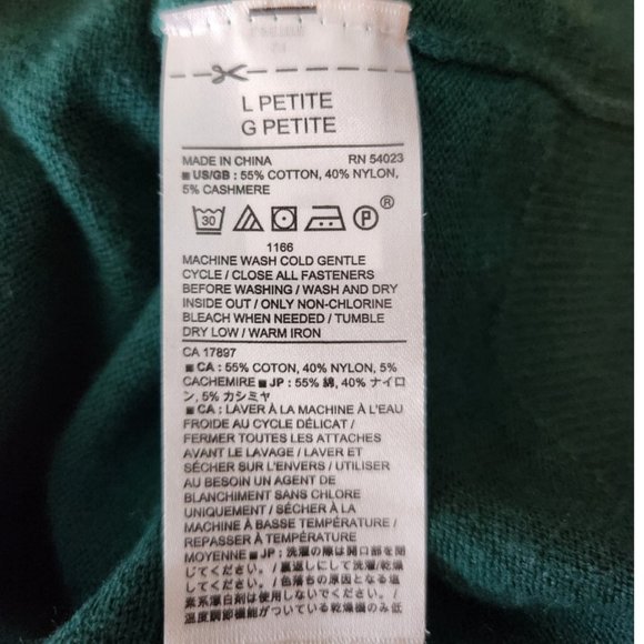 Banana Republic large petite green cardigan - Picture 4 of 8